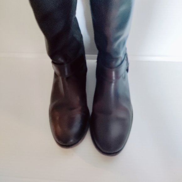 Frye Veronica Harness Tall Brown Leather Riding Boots Women’s Sze 7– Equestrian - Picture 6 of 15